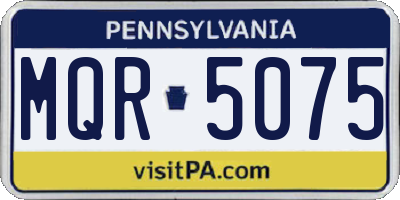 PA license plate MQR5075