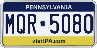 PA license plate MQR5080