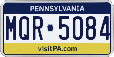PA license plate MQR5084