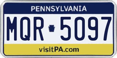 PA license plate MQR5097