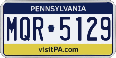PA license plate MQR5129