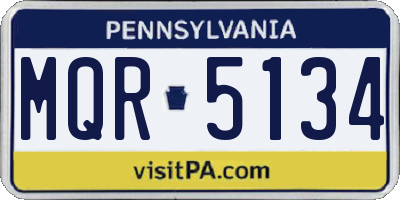 PA license plate MQR5134