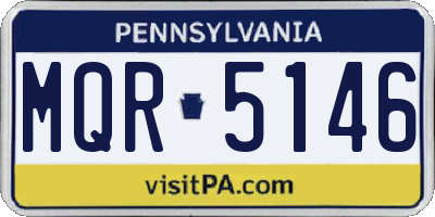 PA license plate MQR5146