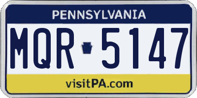 PA license plate MQR5147