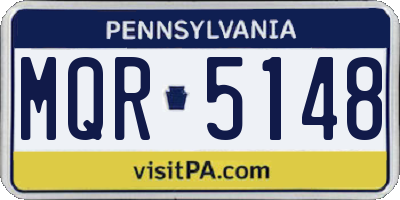 PA license plate MQR5148