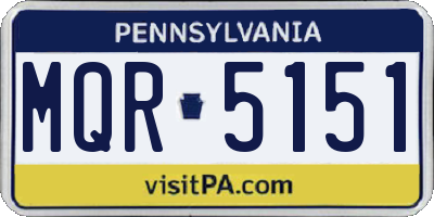 PA license plate MQR5151