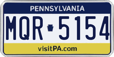 PA license plate MQR5154