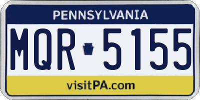 PA license plate MQR5155