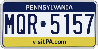 PA license plate MQR5157