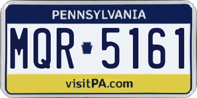 PA license plate MQR5161