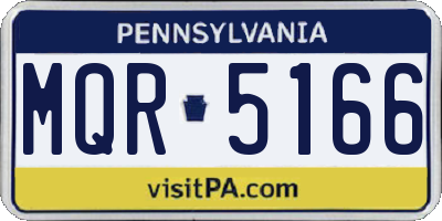 PA license plate MQR5166