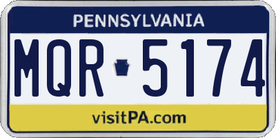 PA license plate MQR5174