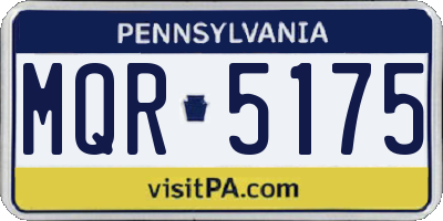 PA license plate MQR5175