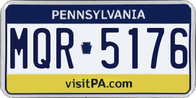 PA license plate MQR5176