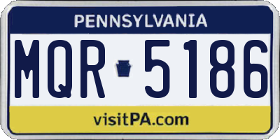 PA license plate MQR5186