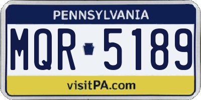 PA license plate MQR5189