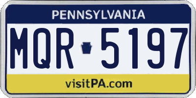 PA license plate MQR5197