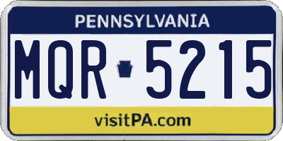 PA license plate MQR5215
