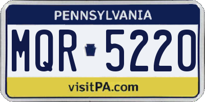 PA license plate MQR5220