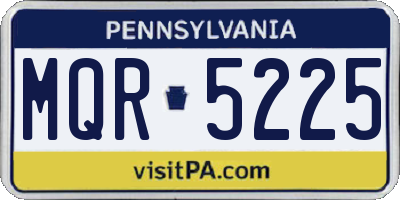 PA license plate MQR5225