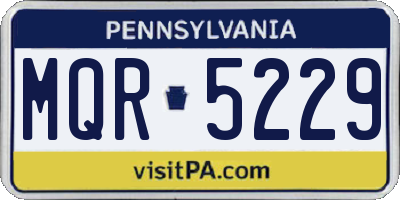 PA license plate MQR5229