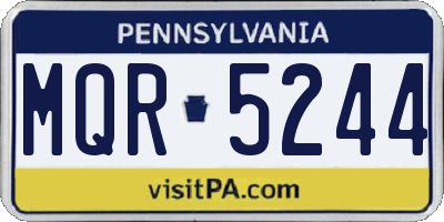 PA license plate MQR5244