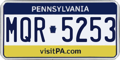 PA license plate MQR5253