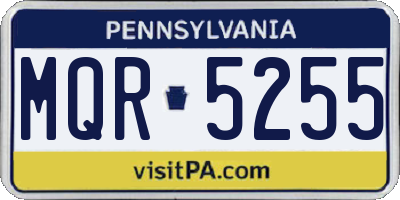 PA license plate MQR5255