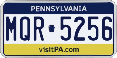 PA license plate MQR5256