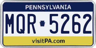 PA license plate MQR5262
