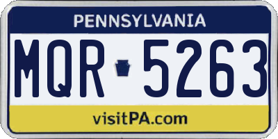 PA license plate MQR5263