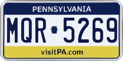 PA license plate MQR5269