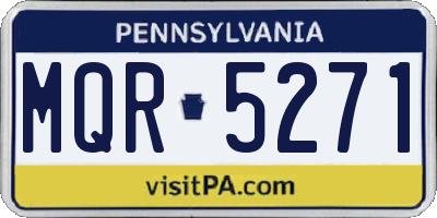 PA license plate MQR5271