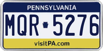 PA license plate MQR5276
