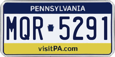 PA license plate MQR5291