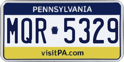 PA license plate MQR5329