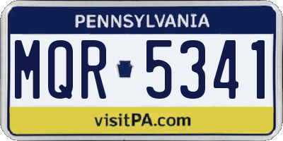 PA license plate MQR5341