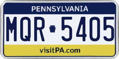 PA license plate MQR5405
