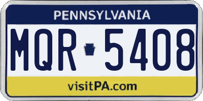 PA license plate MQR5408
