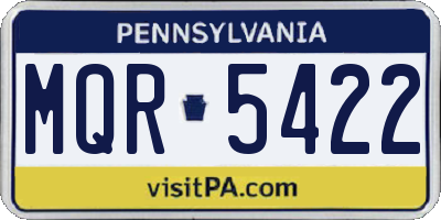 PA license plate MQR5422