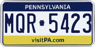 PA license plate MQR5423