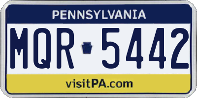 PA license plate MQR5442