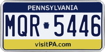 PA license plate MQR5446