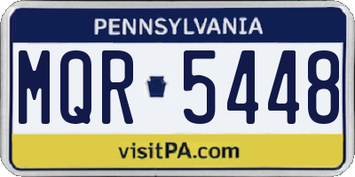 PA license plate MQR5448