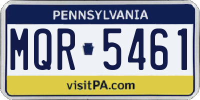 PA license plate MQR5461