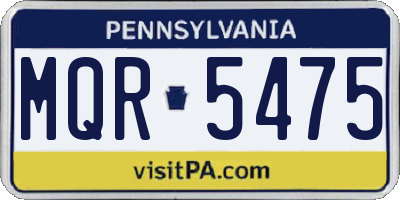 PA license plate MQR5475