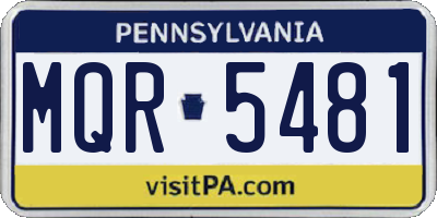 PA license plate MQR5481