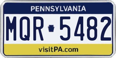 PA license plate MQR5482