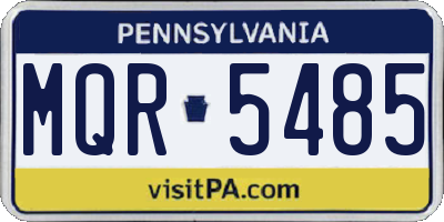 PA license plate MQR5485