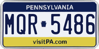 PA license plate MQR5486